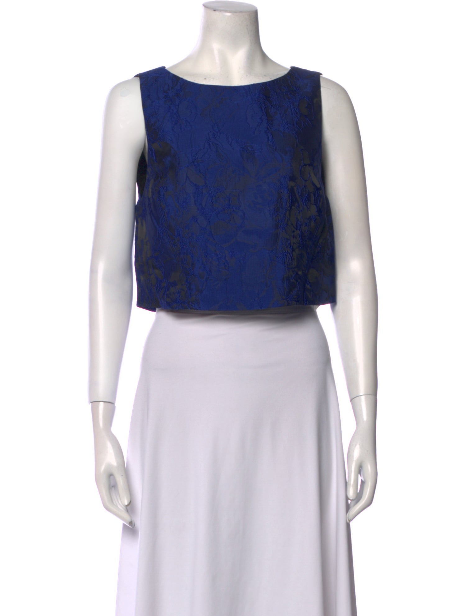 Alice + Olivia Printed Scoop Neck Crop Top