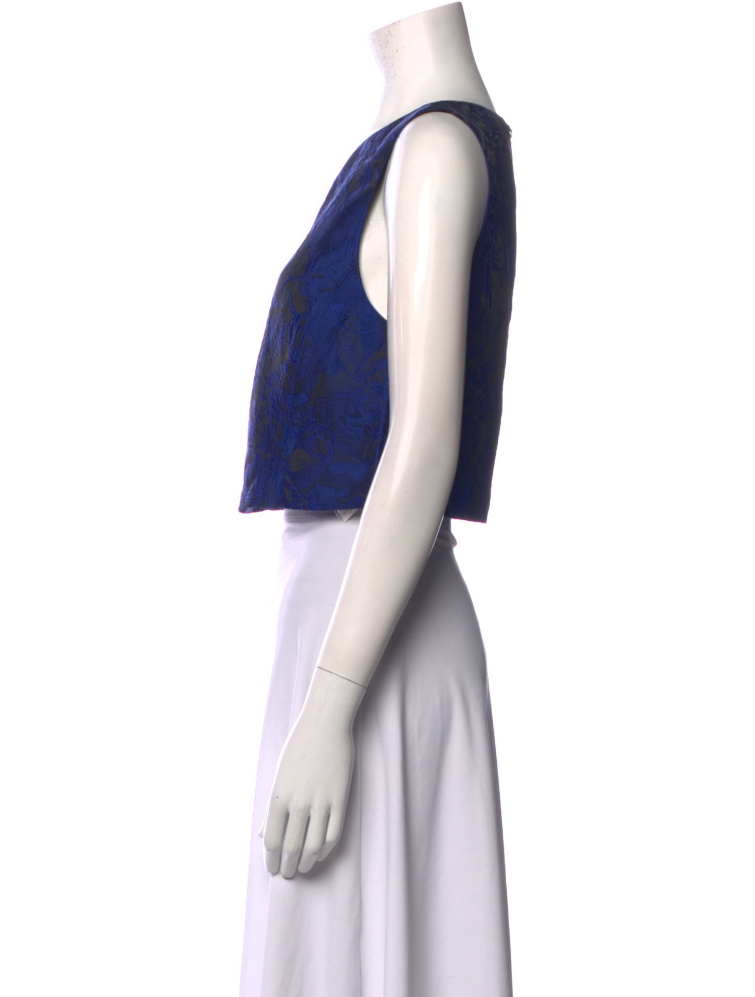 Alice + Olivia Printed Scoop Neck Crop Top