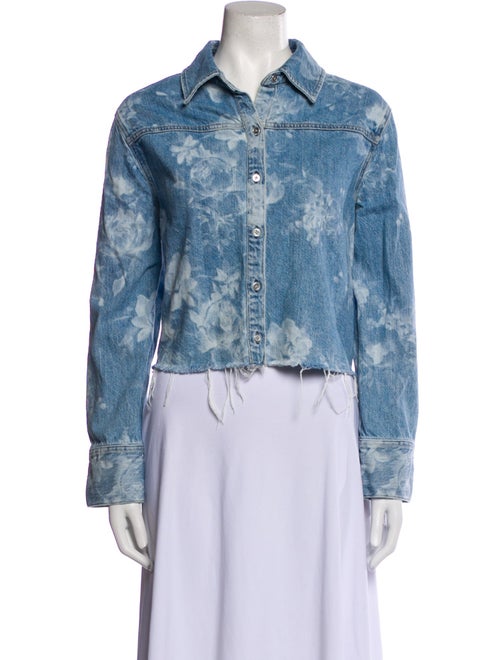Alice + Olivia Printed Denim Jacket