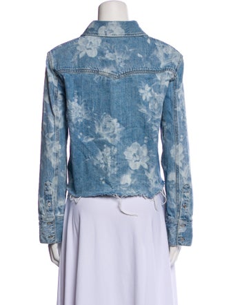 Alice + Olivia Printed Denim Jacket