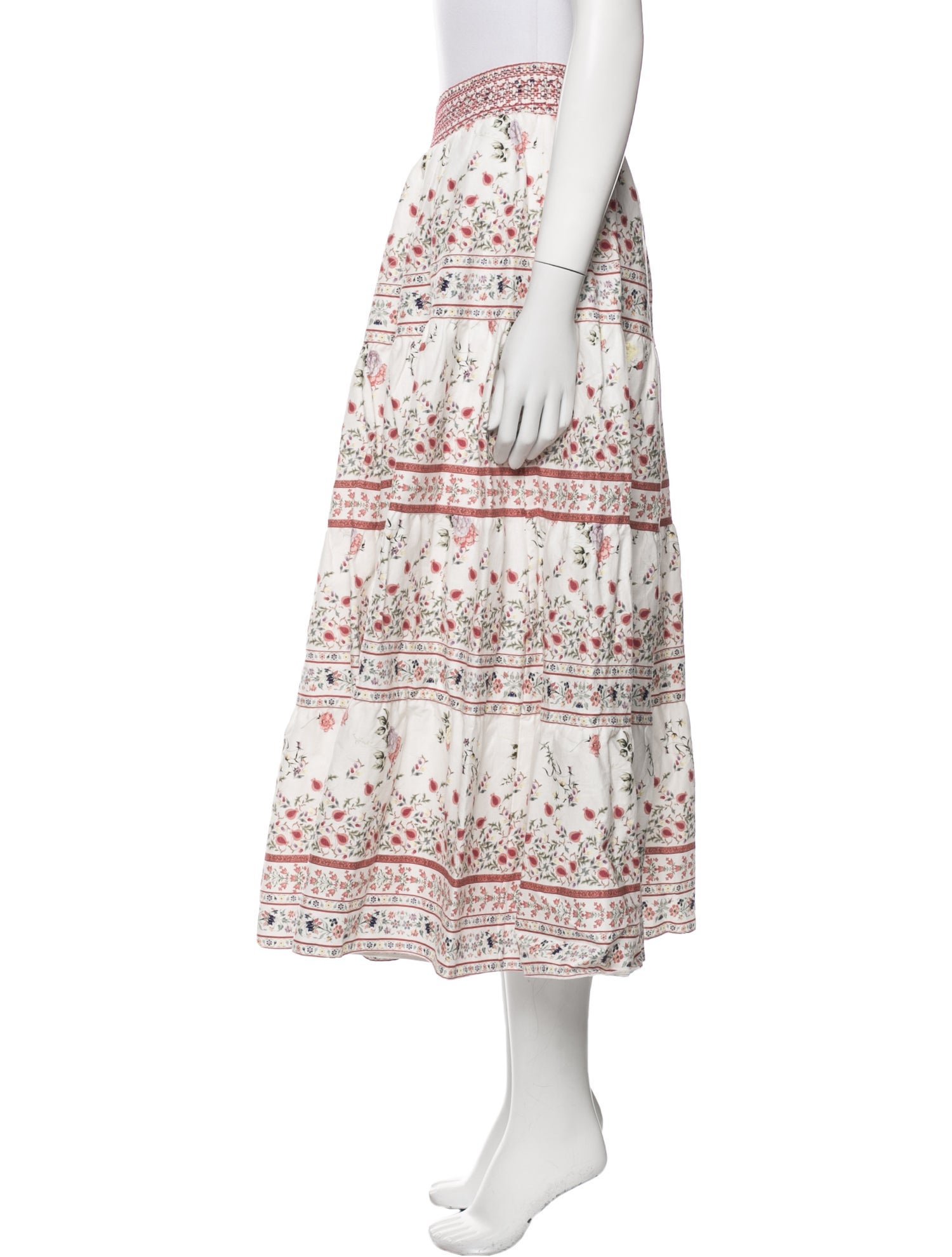 Alice + Olivia Linen Midi Length Skirt