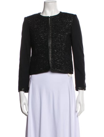 Alice + Olivia Wool Tweed Pattern Evening Jacket