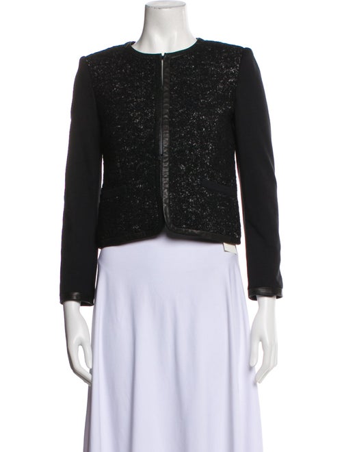 Alice + Olivia Wool Tweed Pattern Evening Jacket