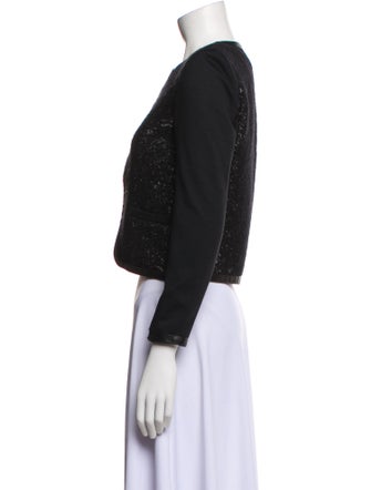 Alice + Olivia Wool Tweed Pattern Evening Jacket