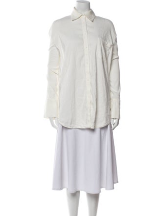 Alice + Olivia Long Sleeve Button-Up Top