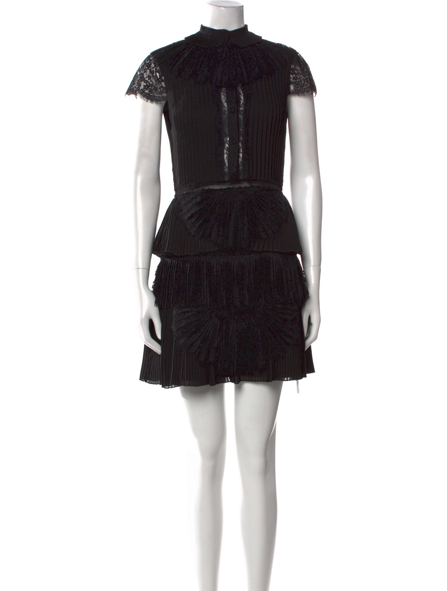 Alice + Olivia Mock Neck Mini Dress