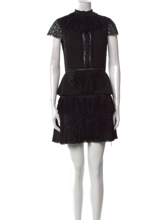 Alice + Olivia Mock Neck Mini Dress