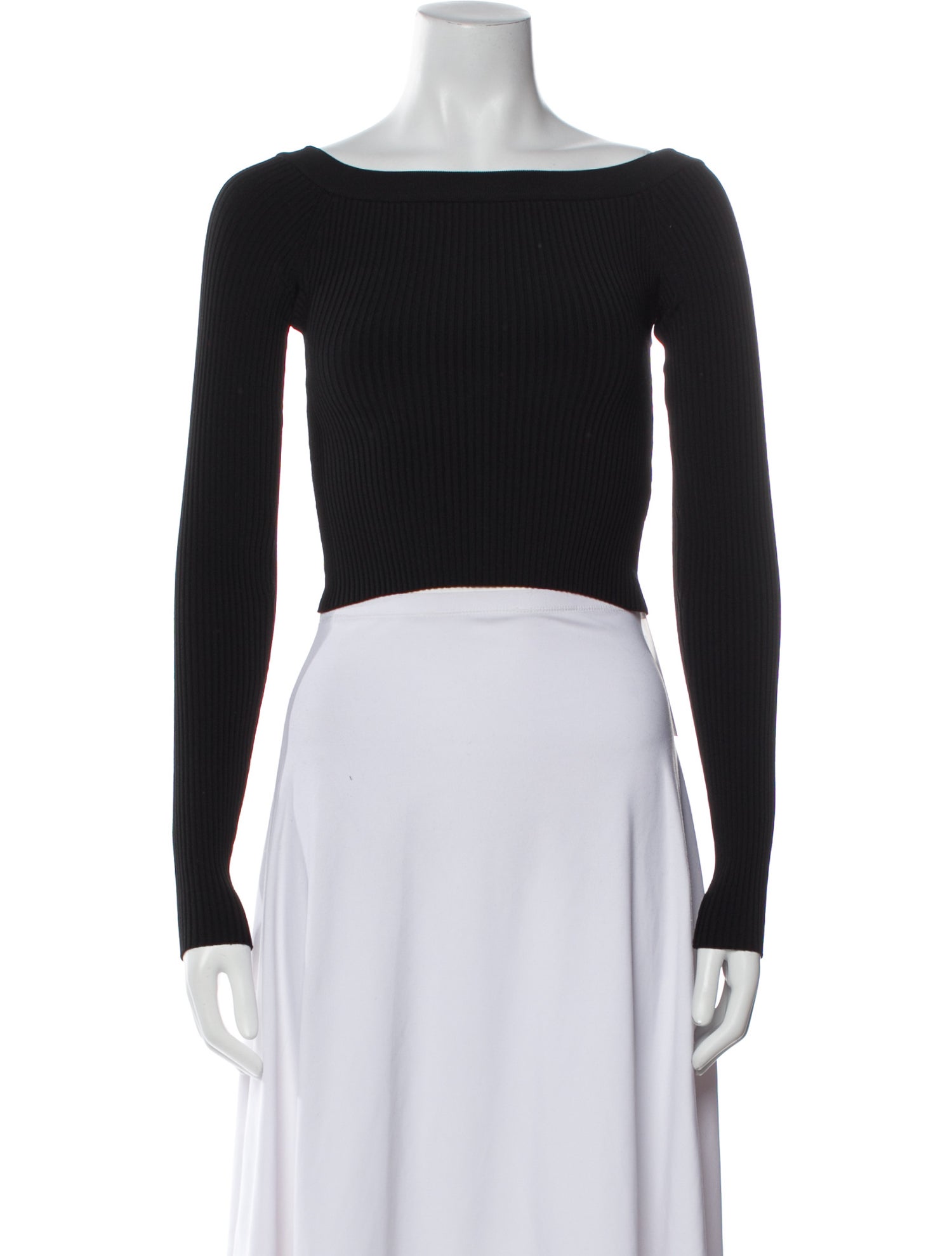 Alice + Olivia Bateau Neckline Long Sleeve Crop Top w/ Tags