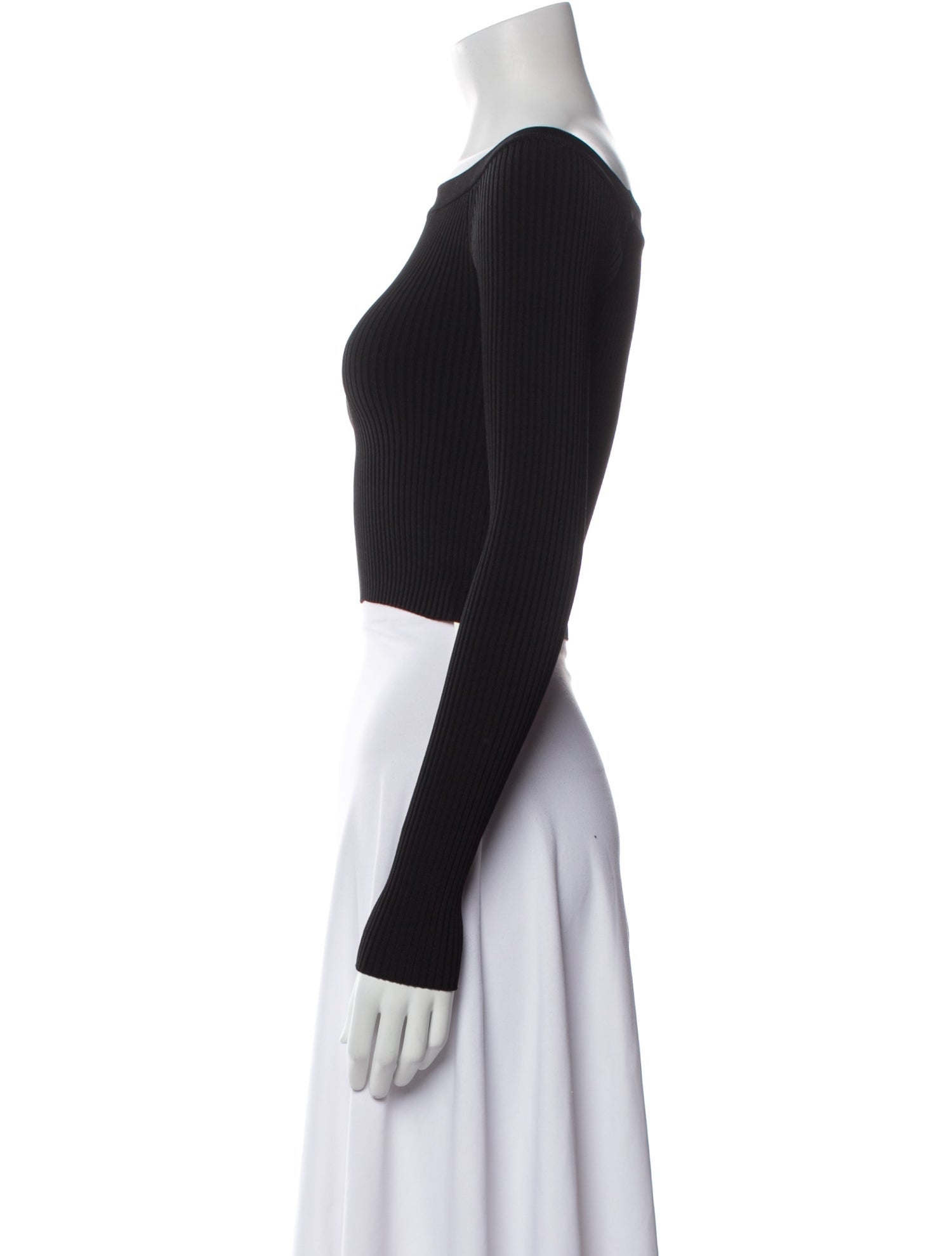 Alice + Olivia Bateau Neckline Long Sleeve Crop Top w/ Tags