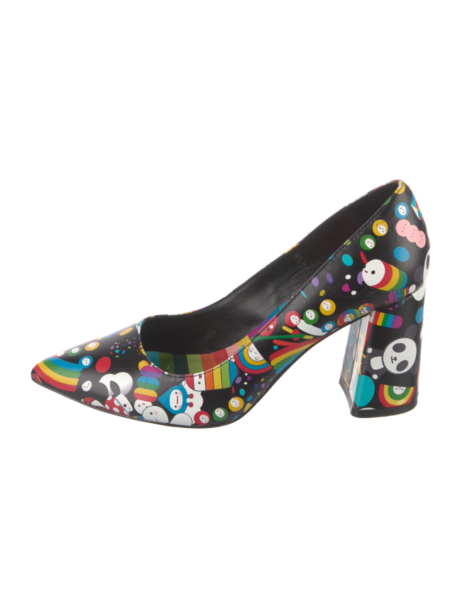 Alice + Olivia Leather Printed Pumps