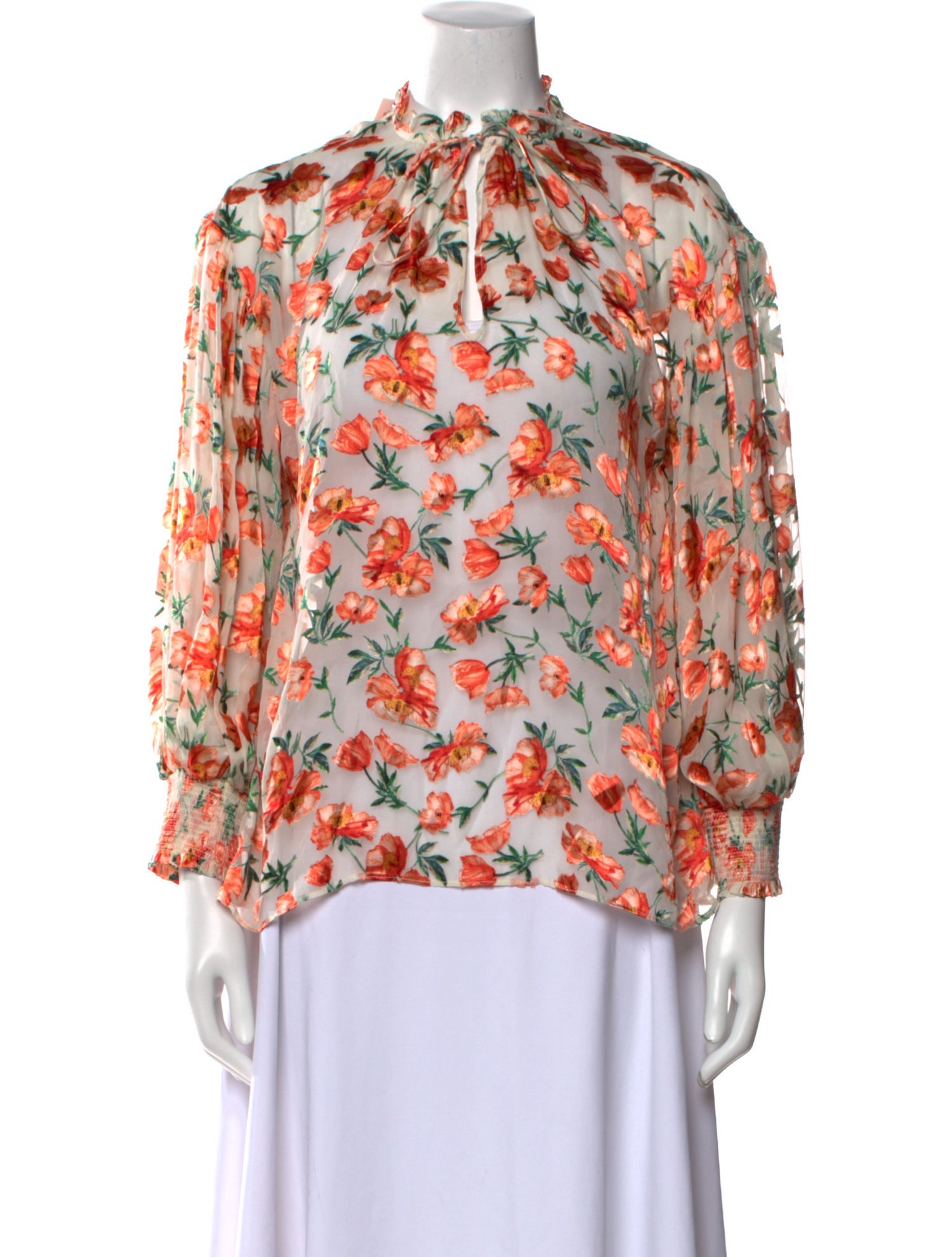 Alice + Olivia Silk Floral Print Blouse w/ Tags