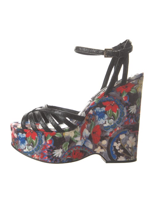 Alice + Olivia Floral Print Slingback Sandals