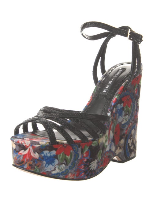 Alice + Olivia Floral Print Slingback Sandals