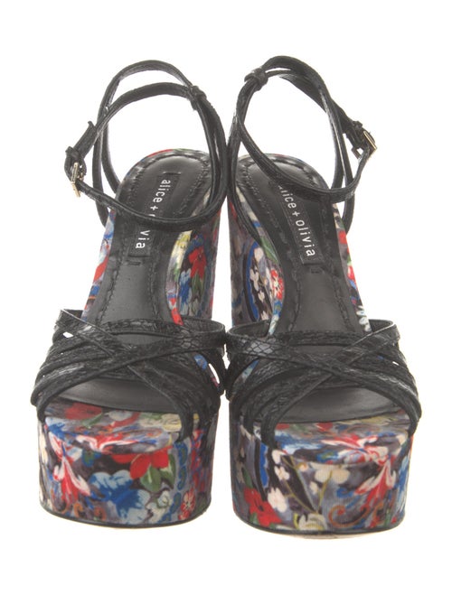 Alice + Olivia Floral Print Slingback Sandals
