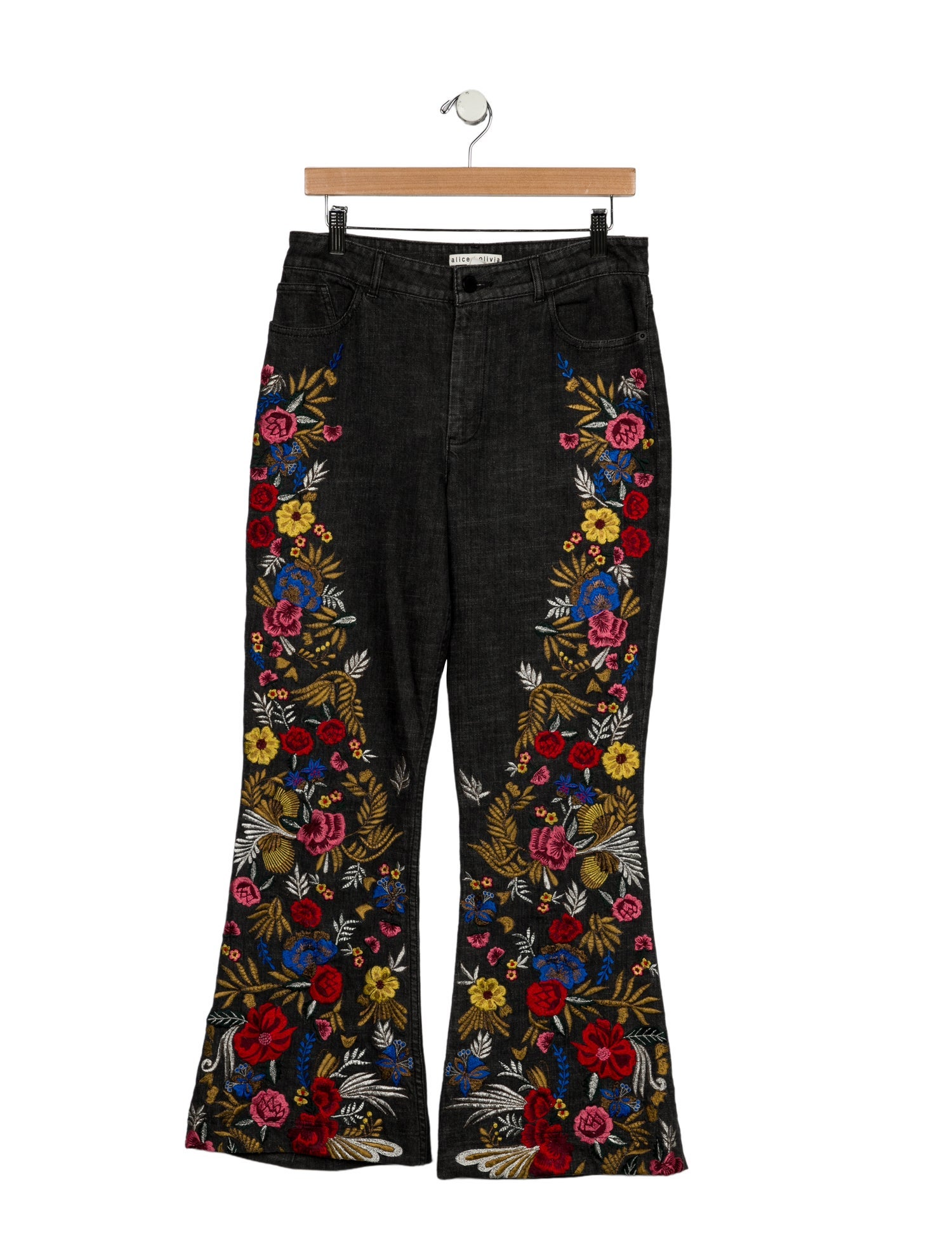 Alice + Olivia High-Rise Wide Leg Jeans