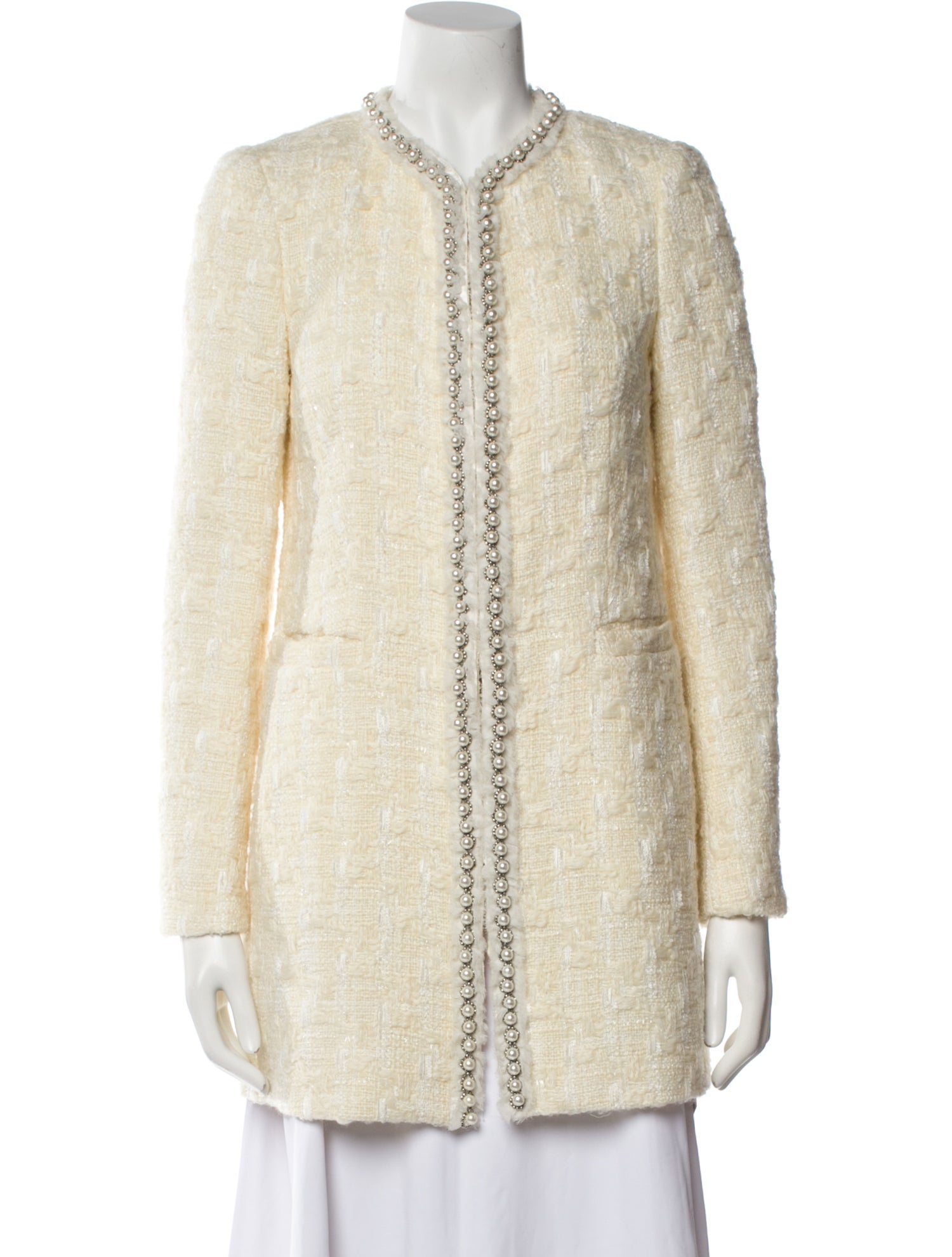 Alice + Olivia Wool Faux Fur Coat