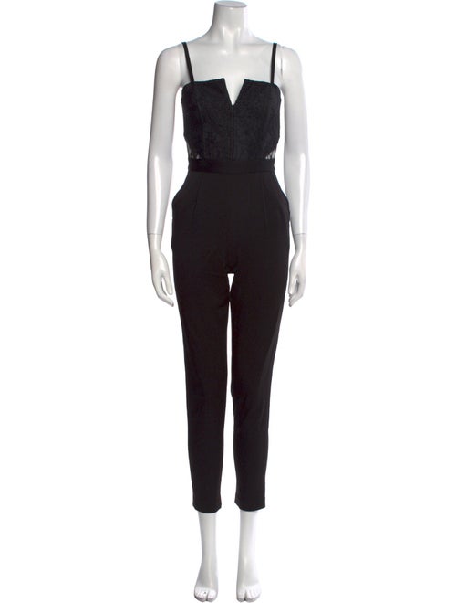 Alice + Olivia Nylon Square Neckline Jumpsuit