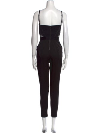 Alice + Olivia Nylon Square Neckline Jumpsuit
