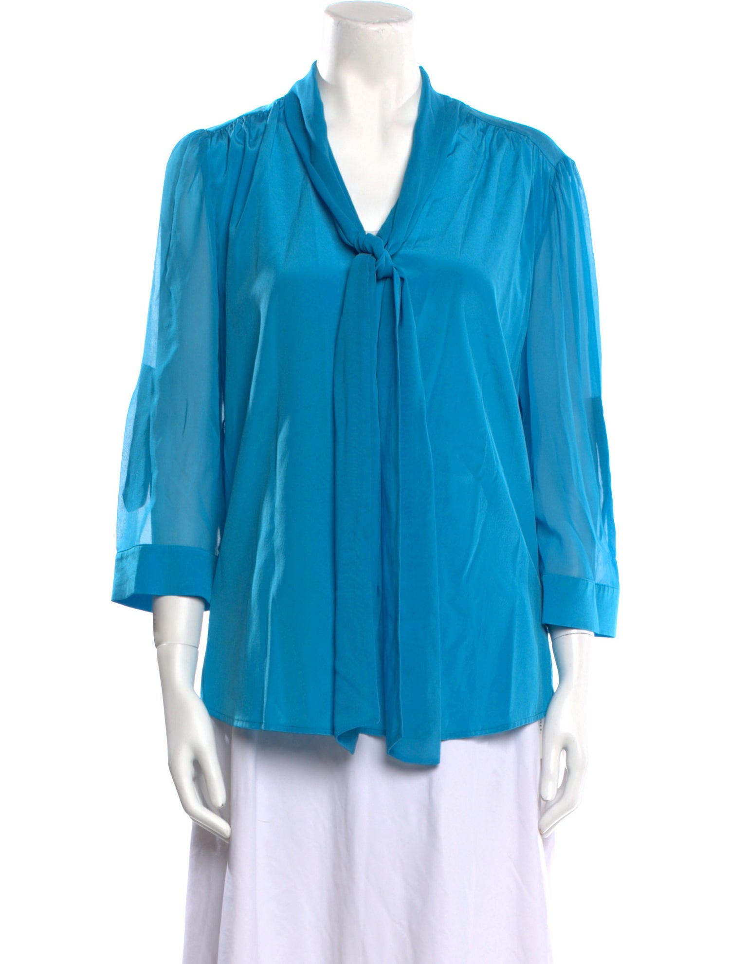 Alice + Olivia Silk Tie Neck Blouse