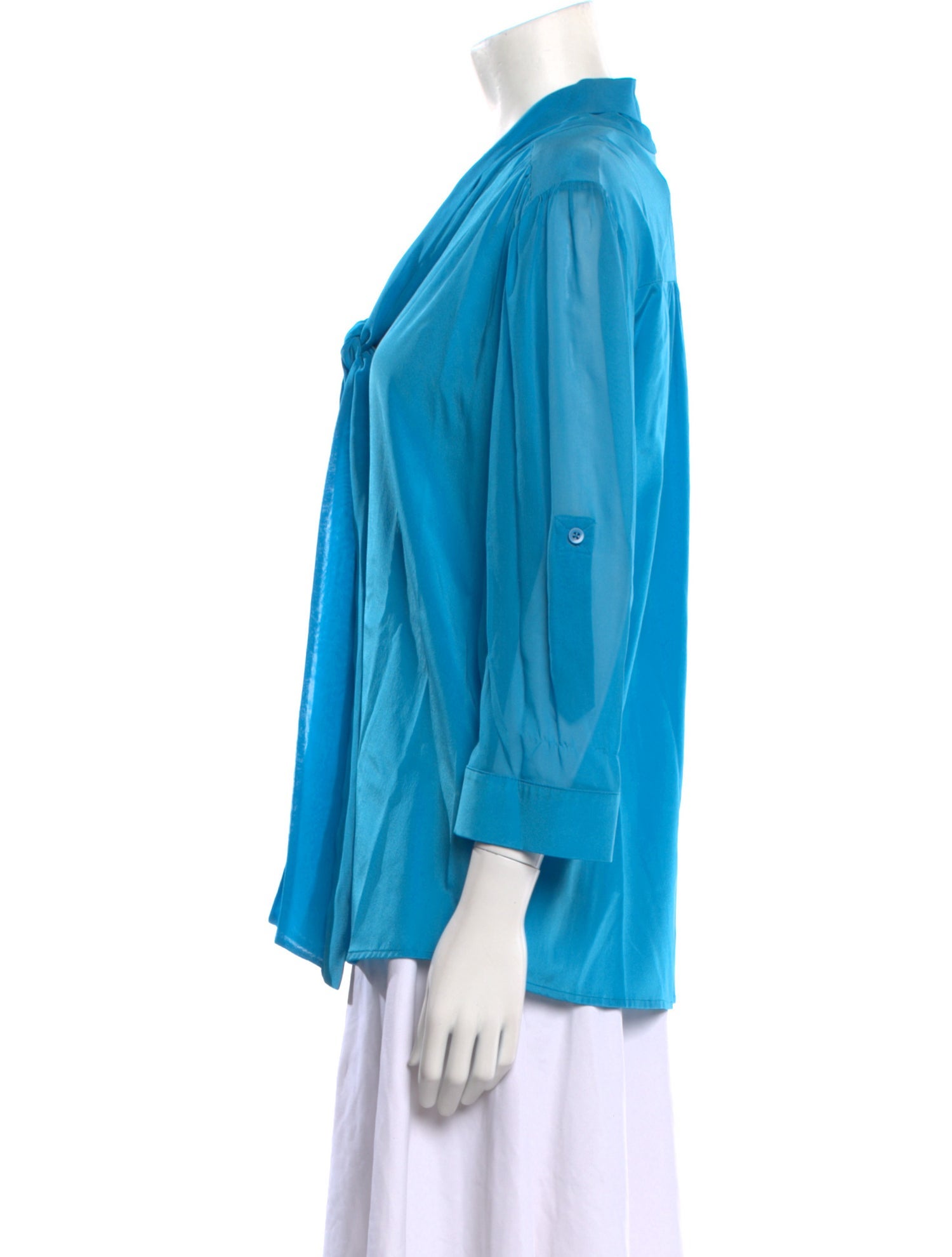 Alice + Olivia Silk Tie Neck Blouse