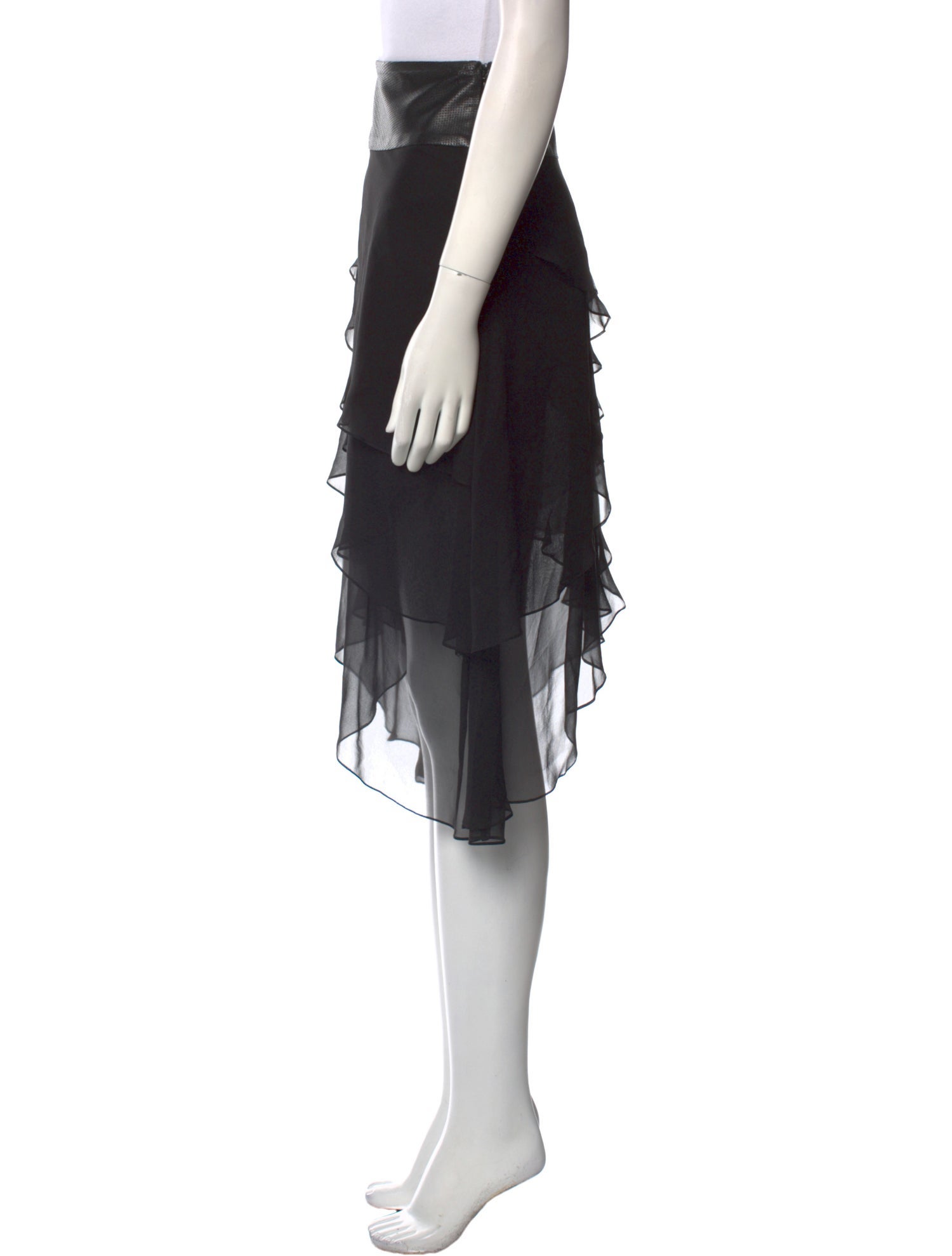 Alice + Olivia Silk Midi Length Skirt