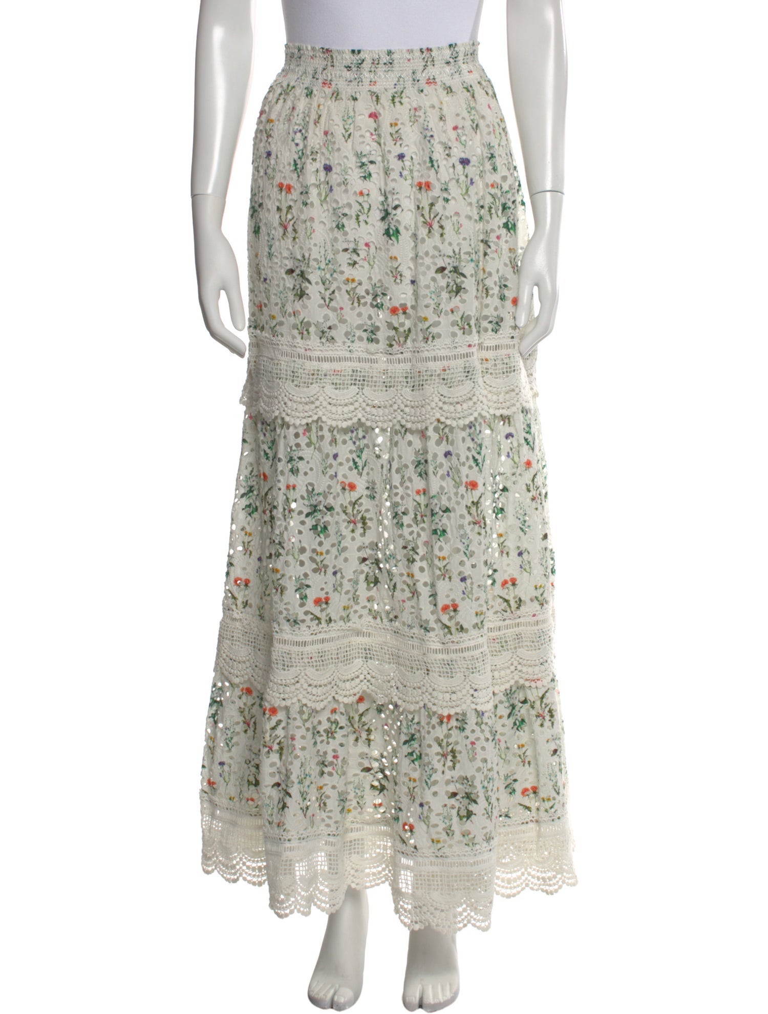 Alice + Olivia Floral Print Long Skirt w/ Tags