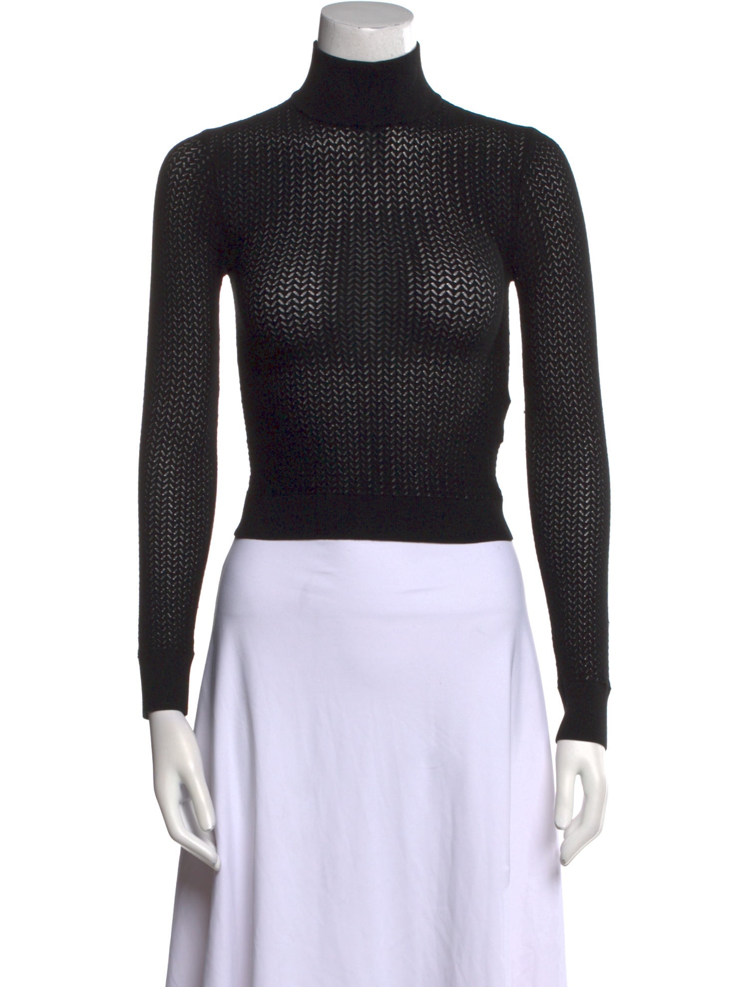 Alice + Olivia Turtleneck Long Sleeve Crop Top