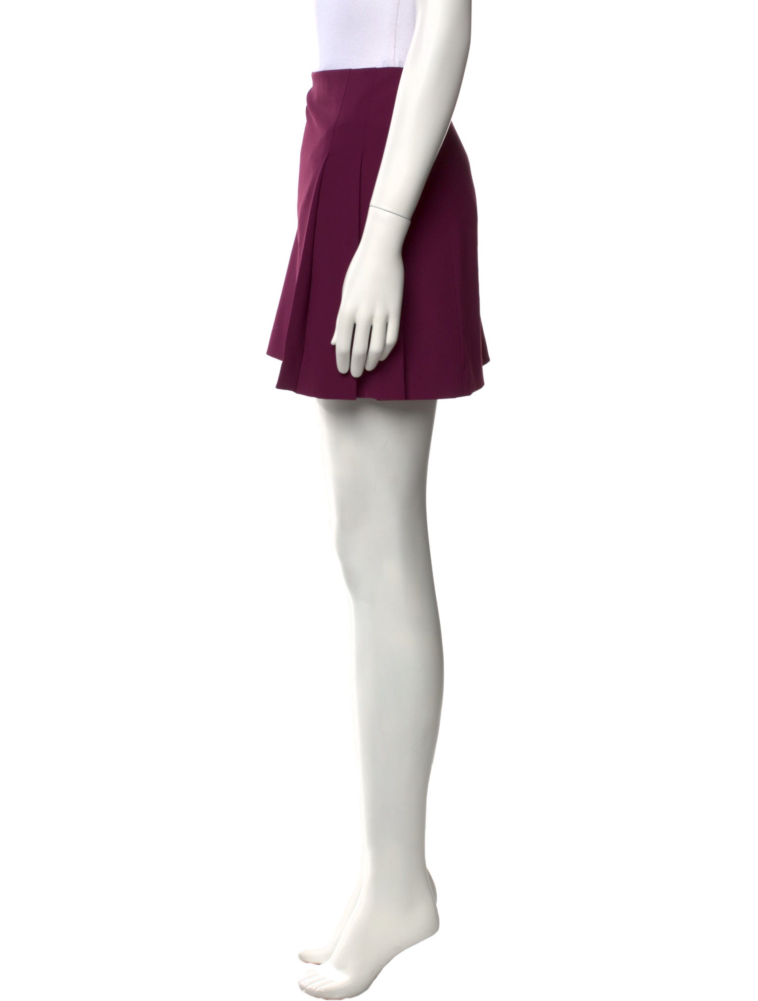 Alice + Olivia Pleated Accents Mini Skirt