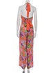 Alice + Olivia Floral Print V-Neck Jumpsuit