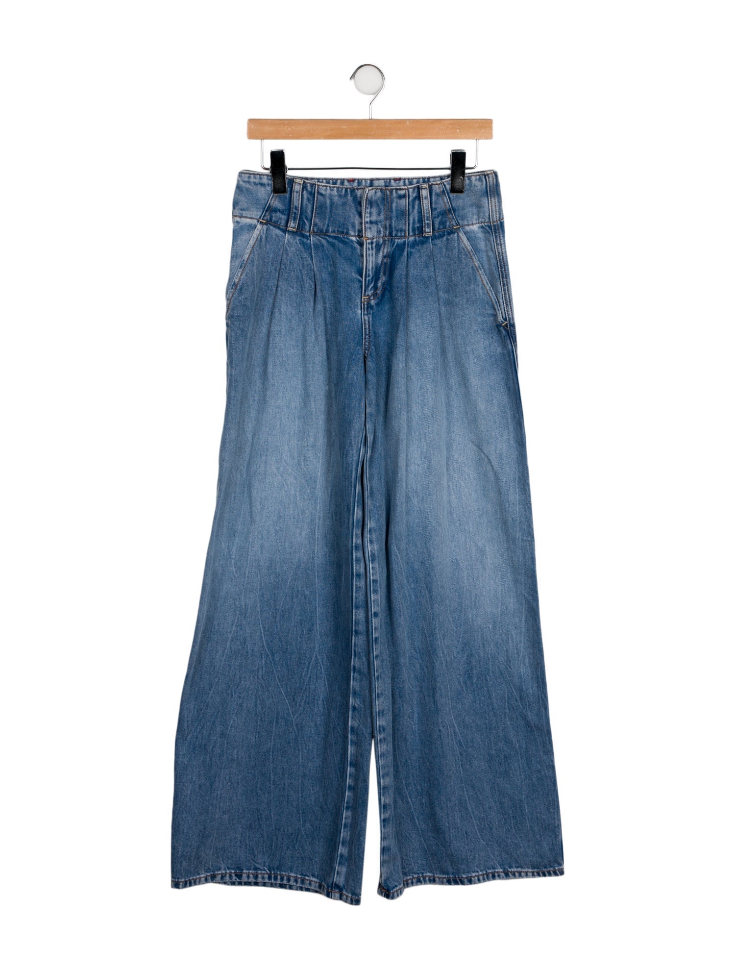 Alice + Olivia Mid-Rise Wide Leg Jeans