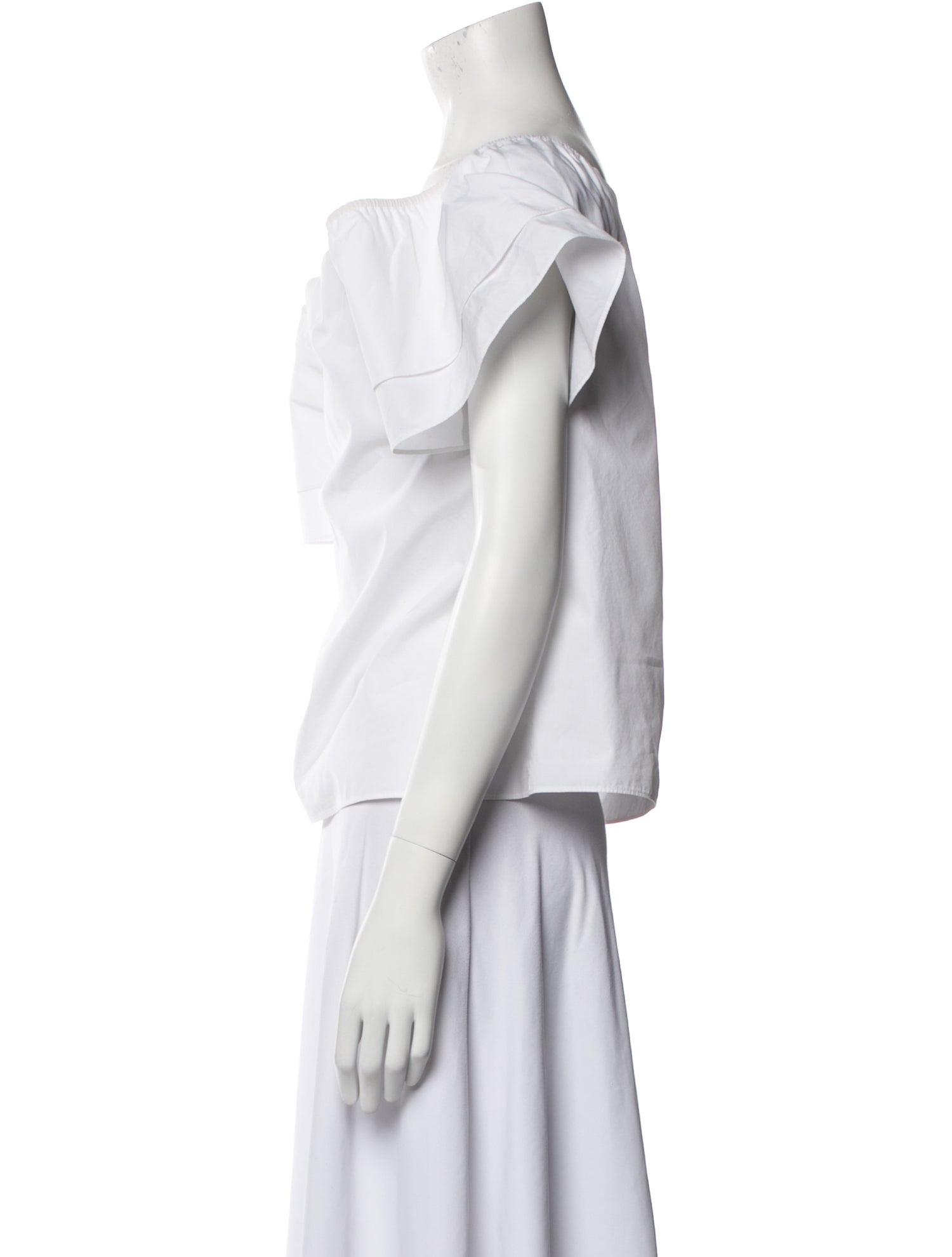 Alice + Olivia Bateau Neckline Short Sleeve Crop Top