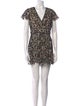 Alice + Olivia Lace Pattern V-Neck Romper