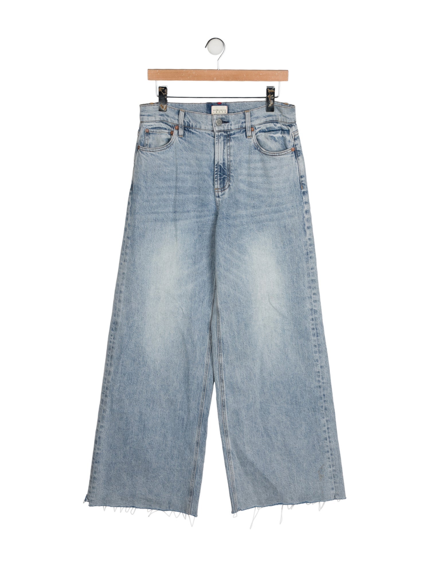 Alice + Olivia High-Rise Wide Leg Jeans