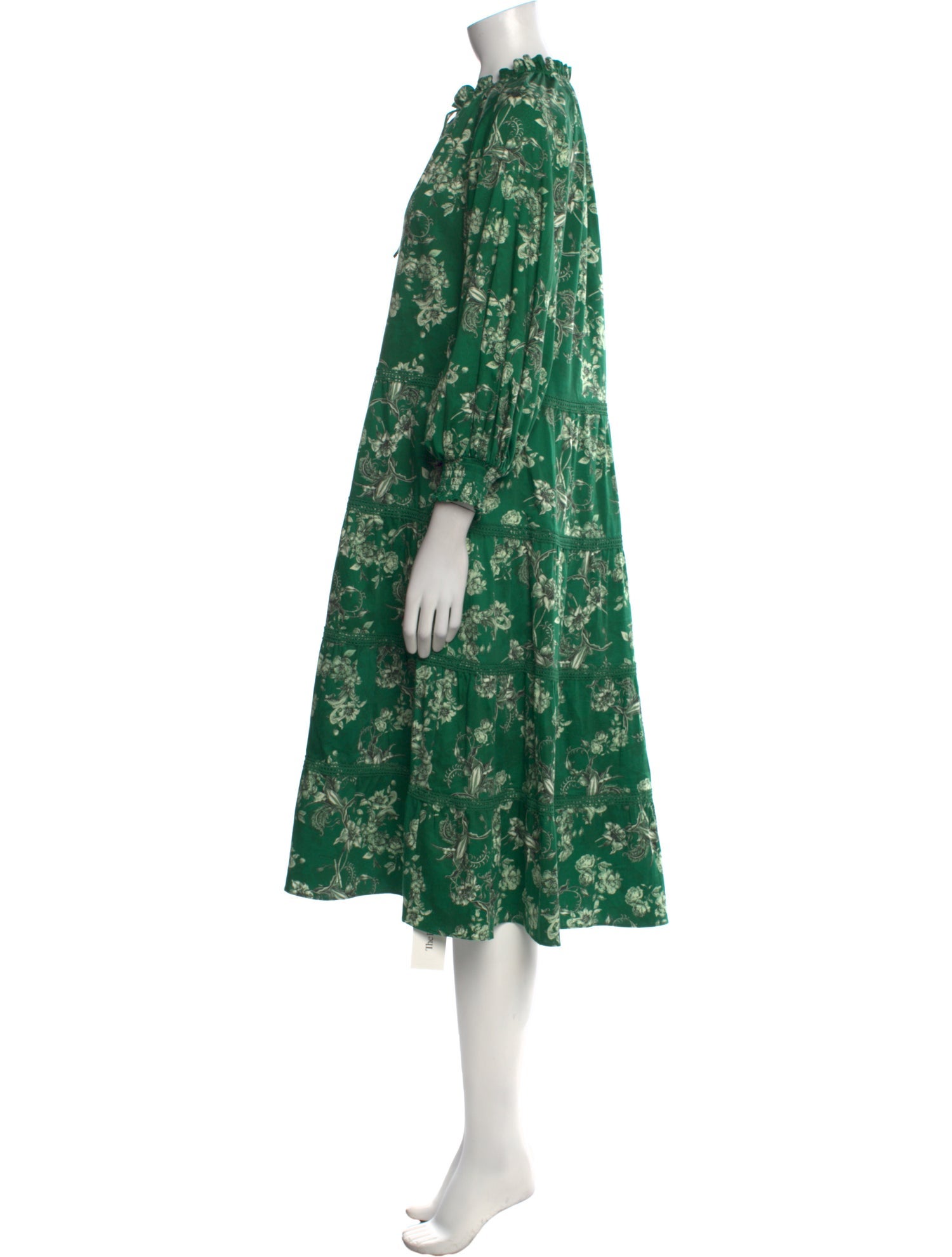 Alice + Olivia Floral Print Midi Length Dress
