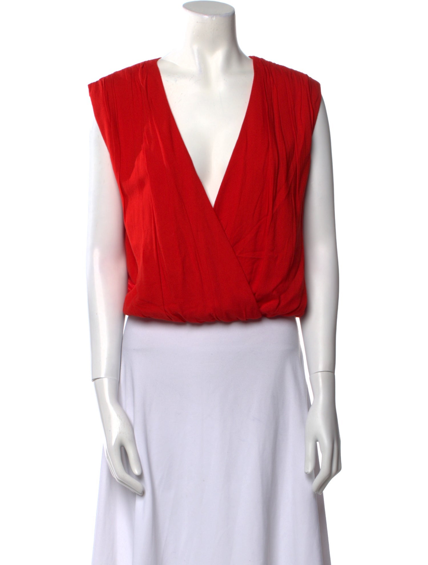 Alice + Olivia V-Neck Sleeveless Crop Top