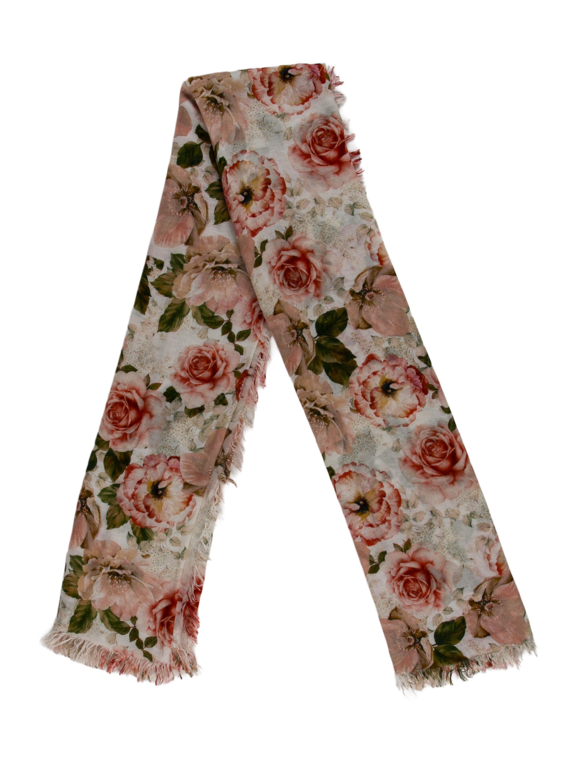 Alice + Olivia Silk Floral Print Scarf