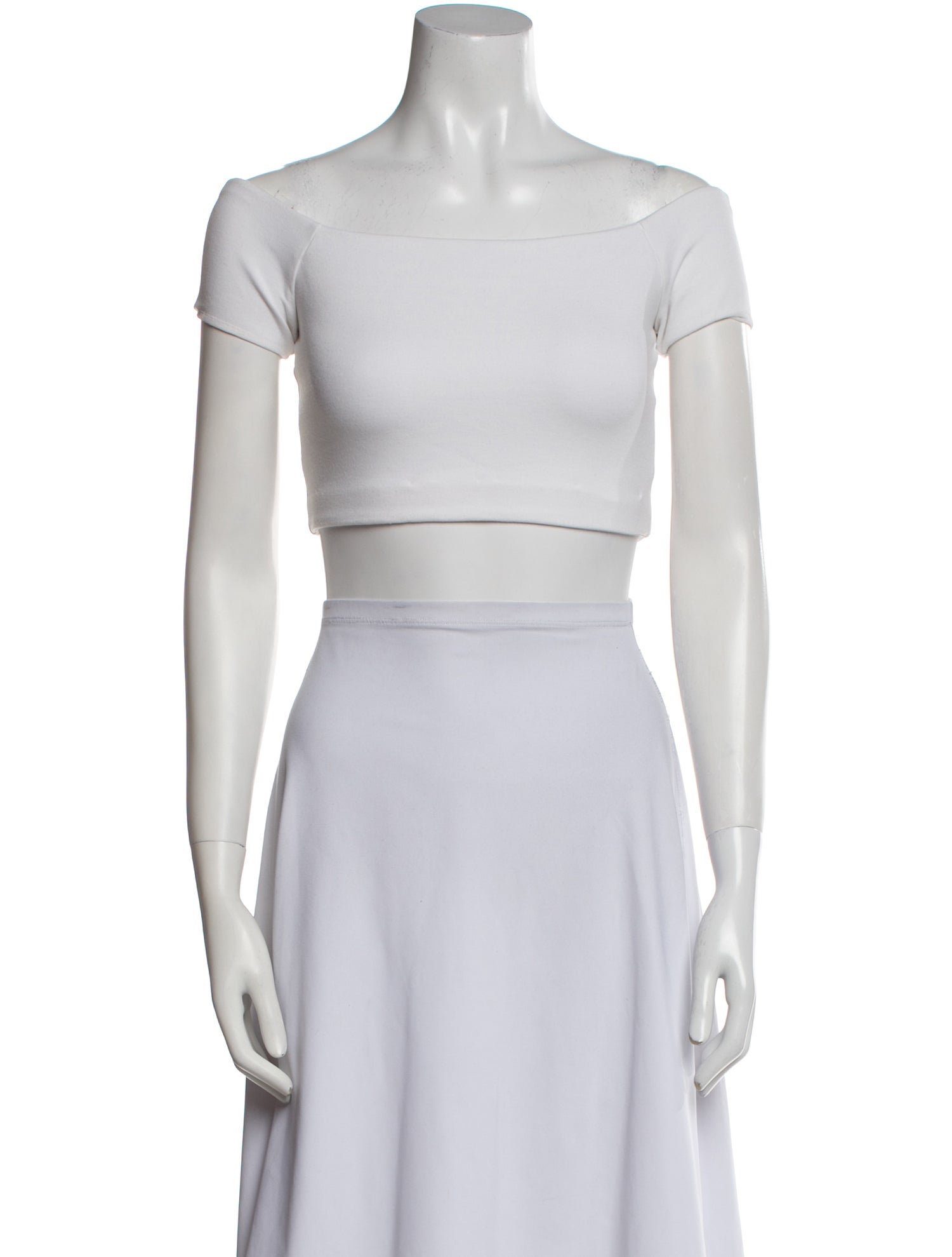 Alice + Olivia Scoop Neck Short Sleeve Crop Top