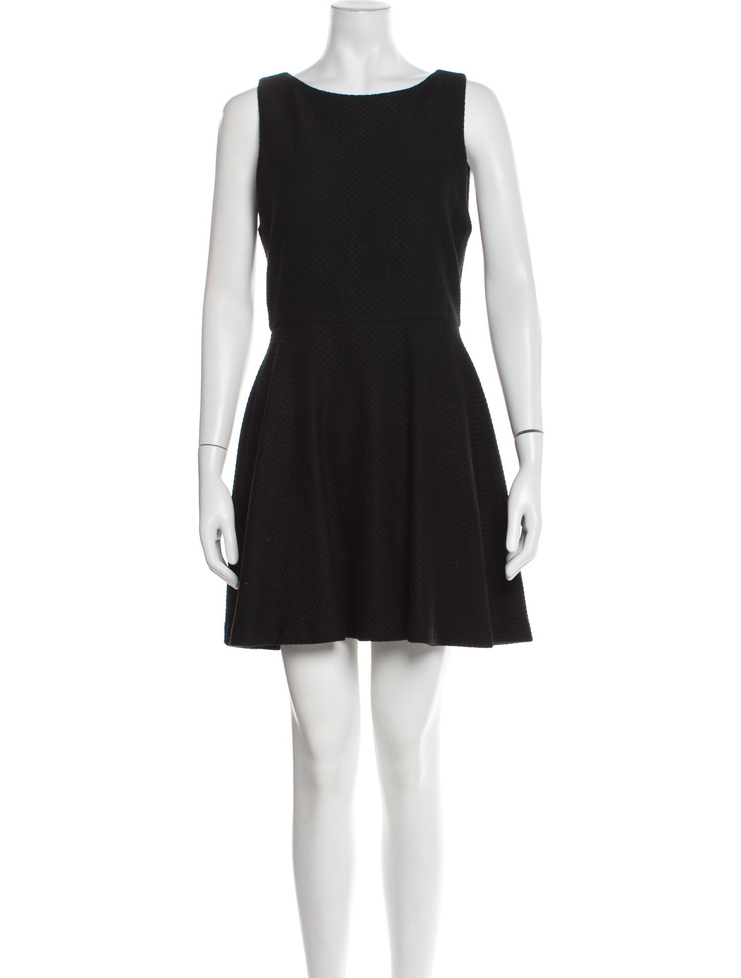 Alice + Olivia Bateau Neckline Mini Dress