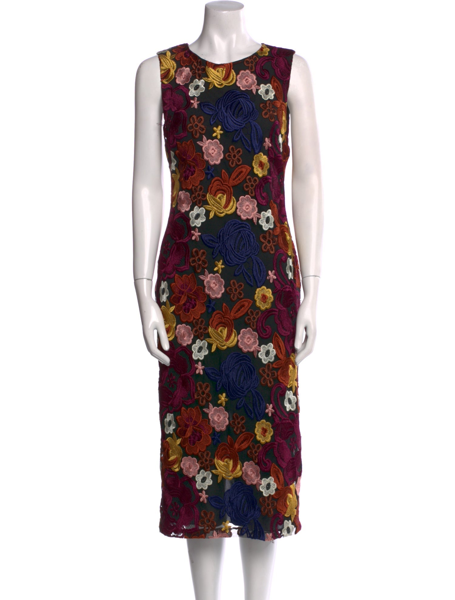 Alice + Olivia Floral Print Midi Length Dress