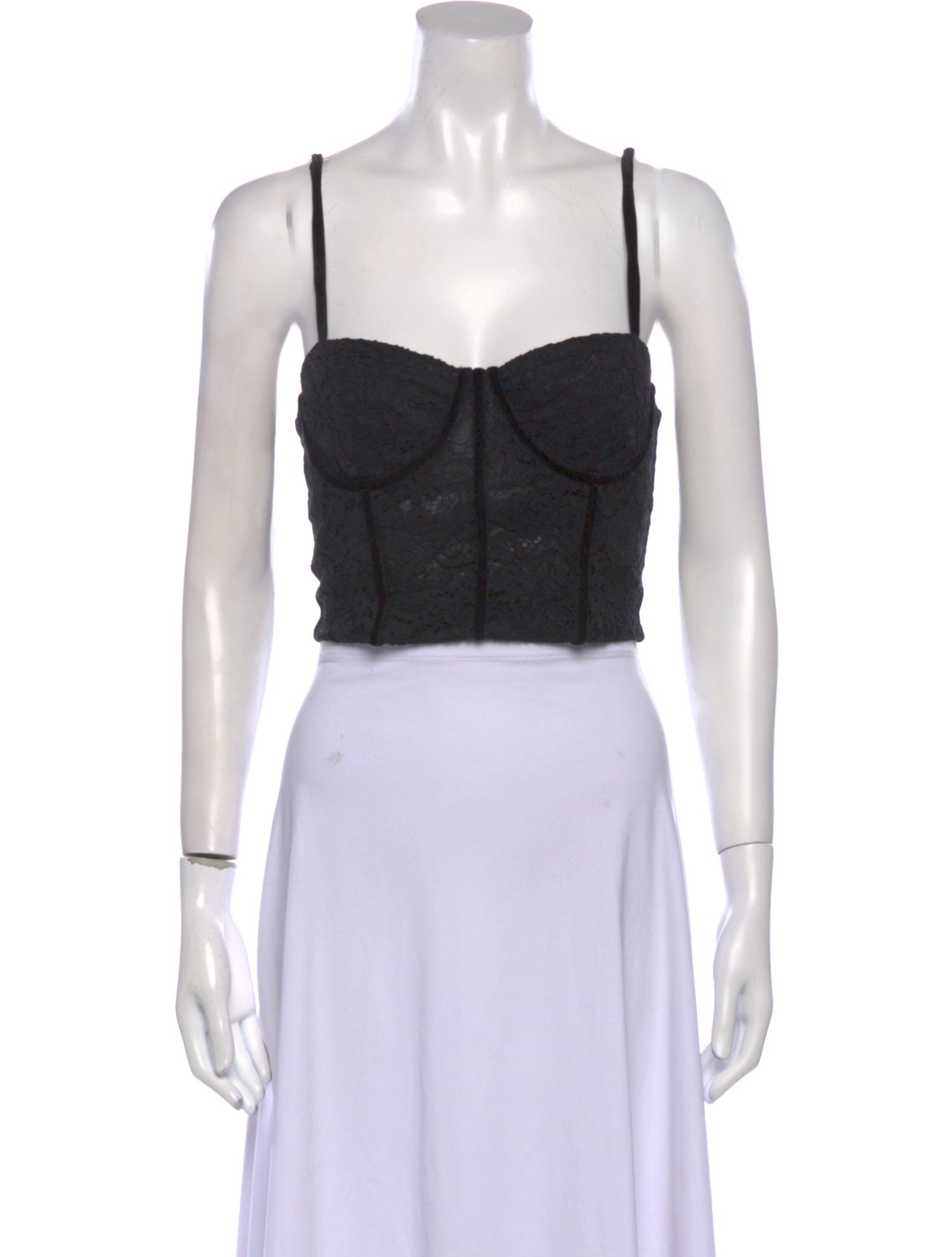 Alice + Olivia Square Neckline Sleeveless Crop Top