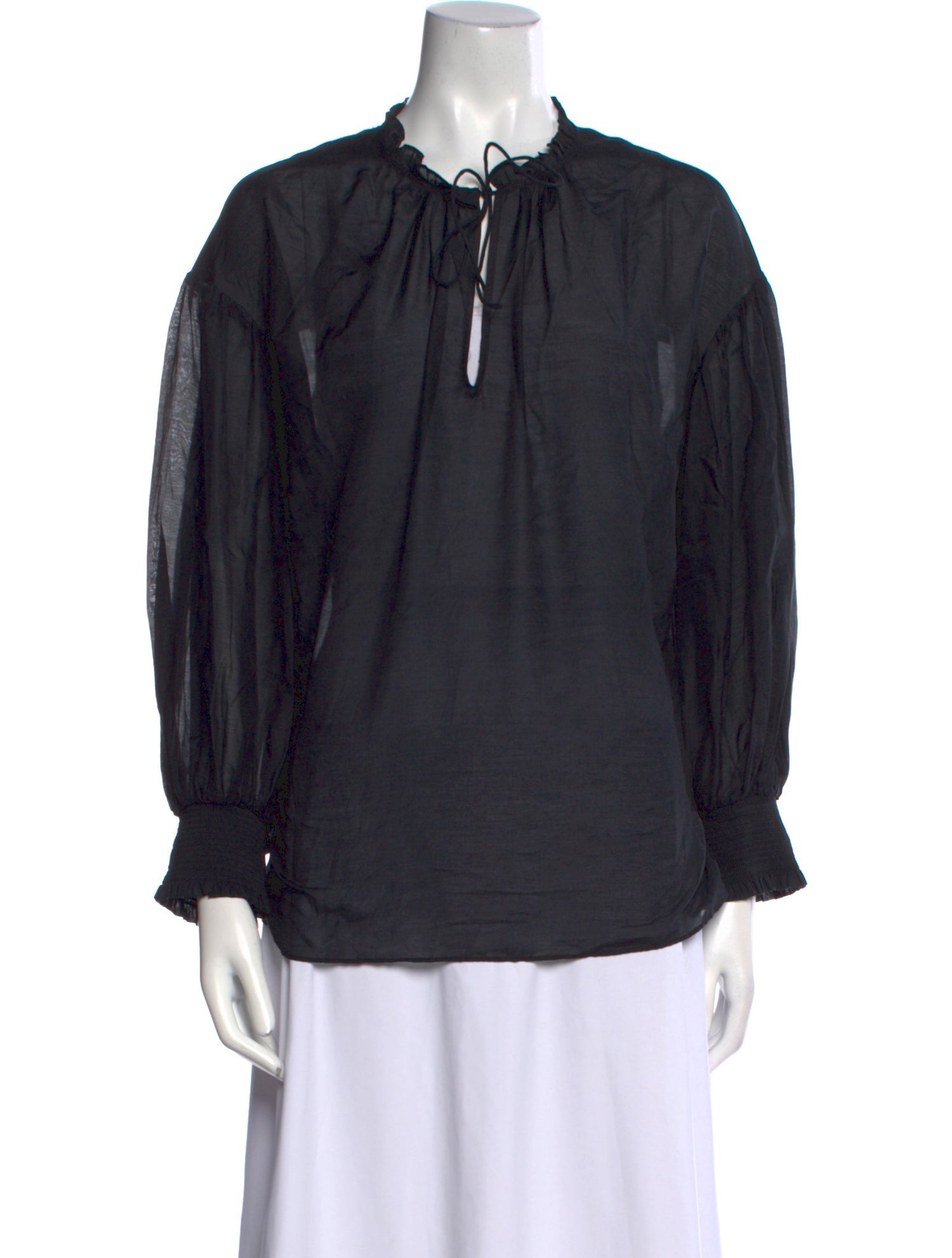 Alice + Olivia Mock Neck Long Sleeve Blouse