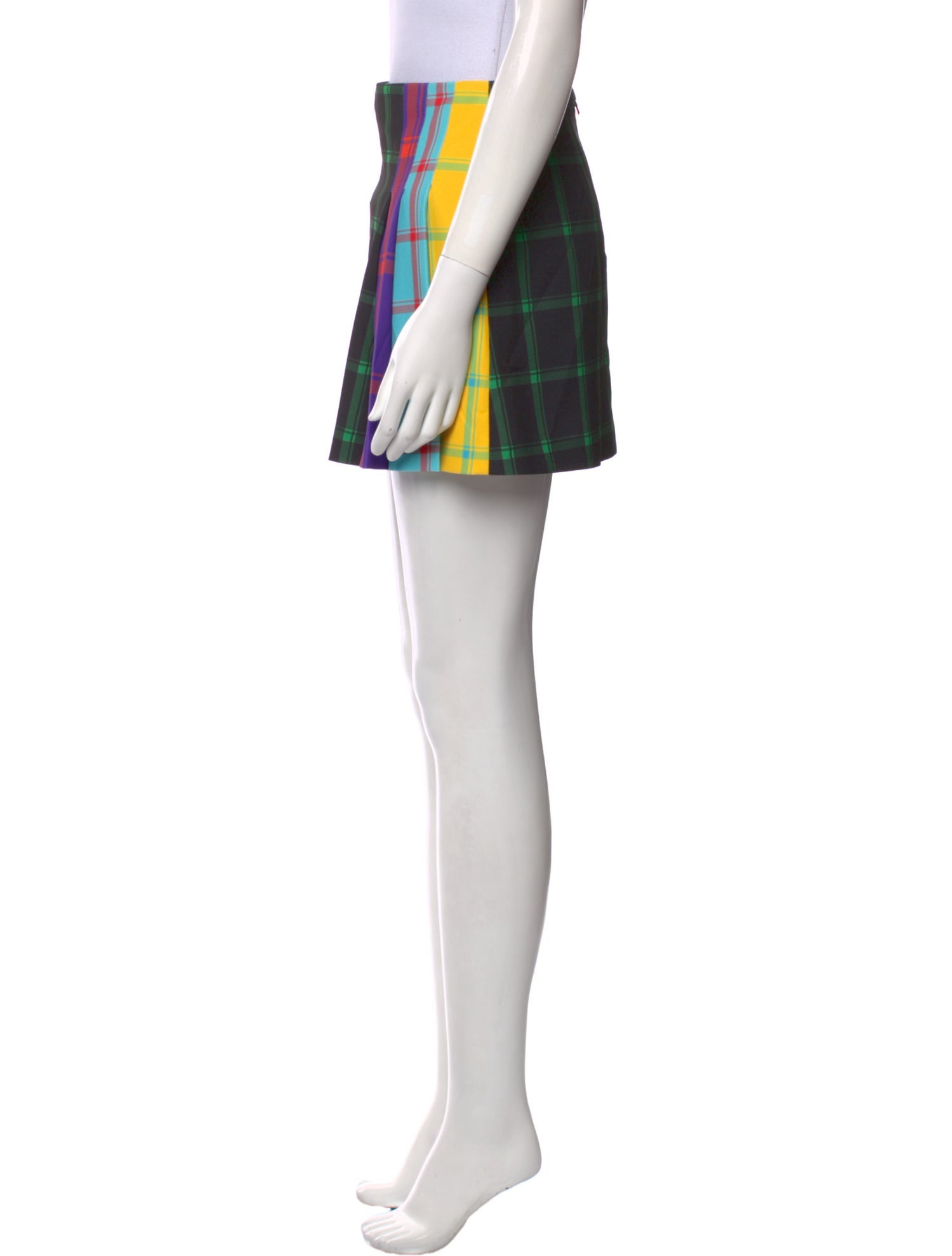 Alice + Olivia Plaid Print Mini Skirt