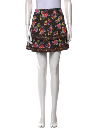 Alice + Olivia Floral Print Mini Skirt