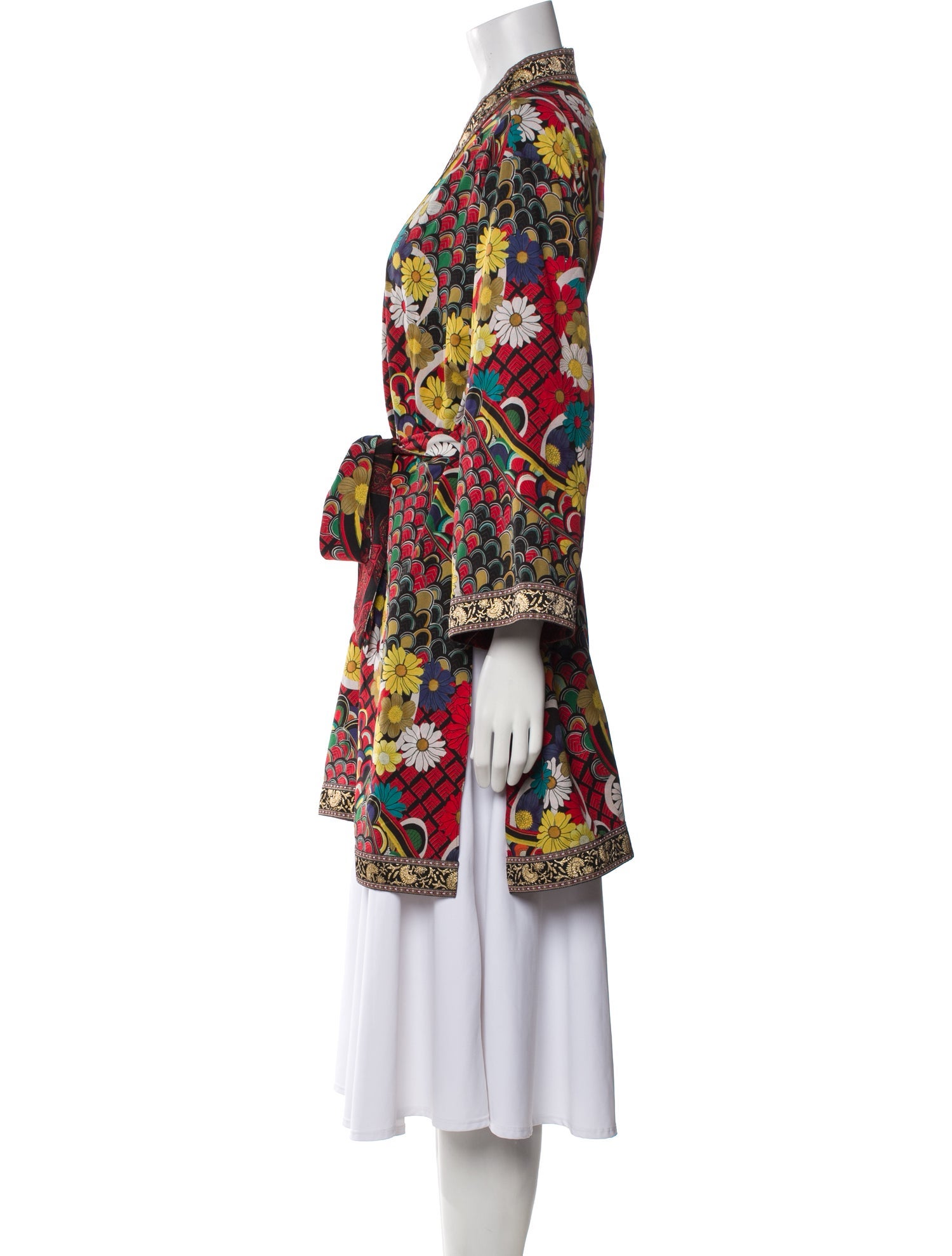 Alice + Olivia Printed Glitter Accents Robe