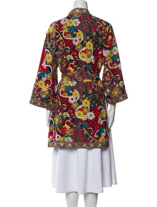 Alice + Olivia Printed Glitter Accents Robe