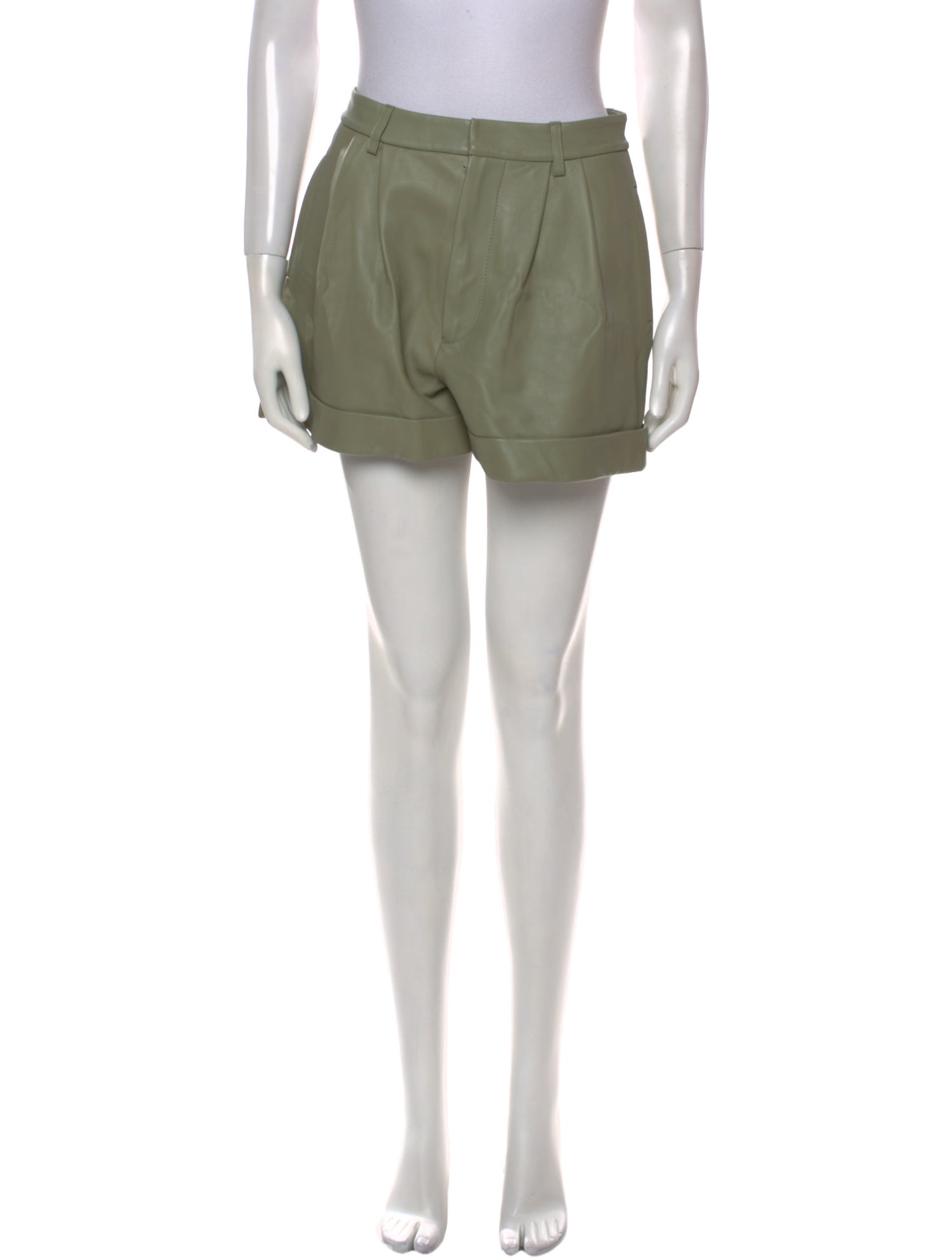 Alice + Olivia Leather Mini Shorts