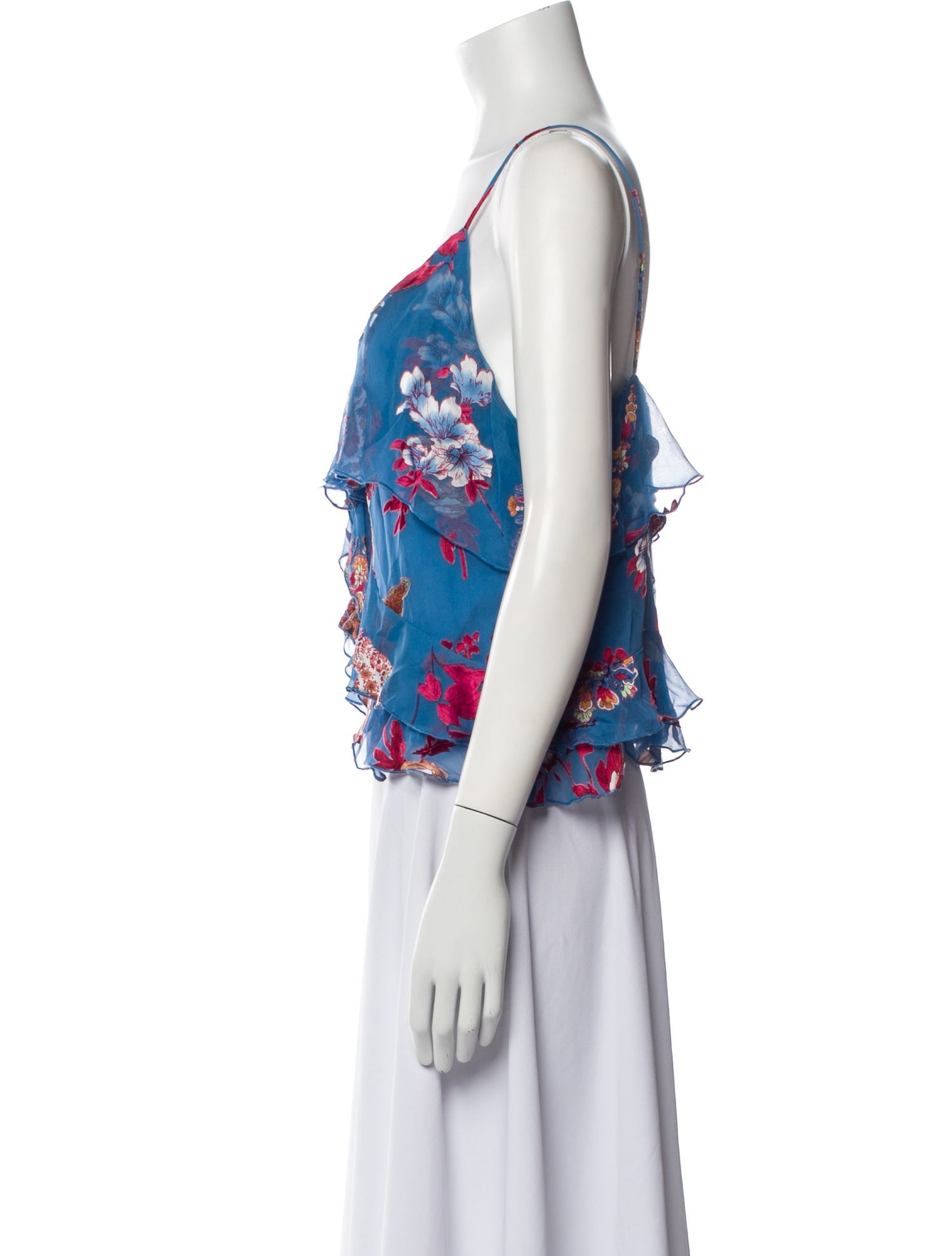 Alice + Olivia Floral Print V-Neck Blouse