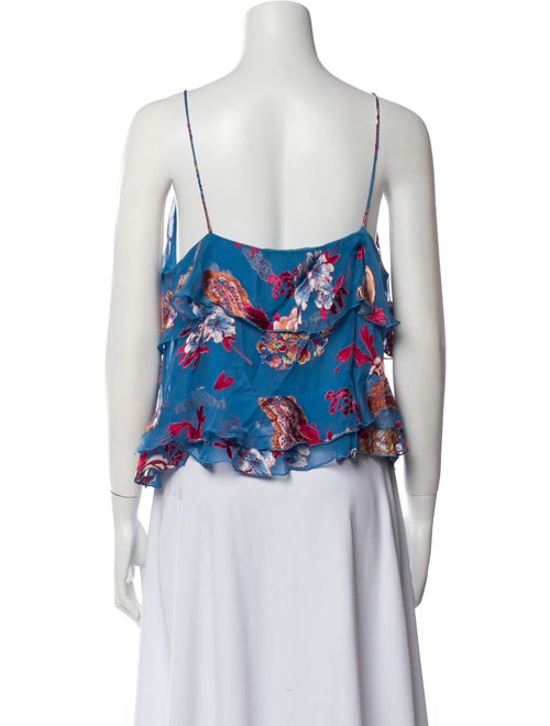 Alice + Olivia Floral Print V-Neck Blouse