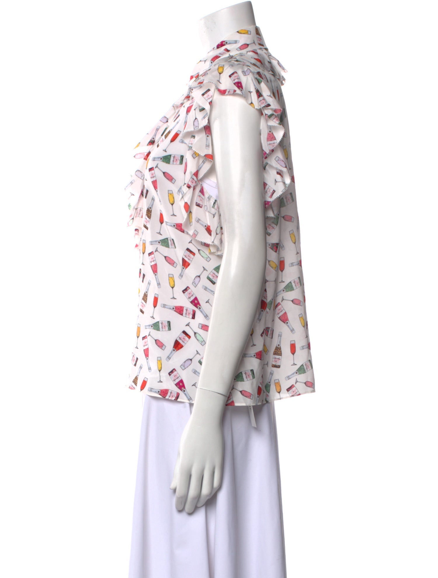 Alice + Olivia Silk Floral Print Blouse