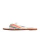 Alice + Olivia Leather Striped Slides